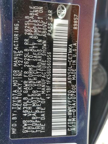 2016 TOYOTA CAMRY LE/X 4T1BF1FK5GU560956