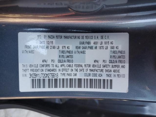 2016 MAZDA 3 SPORT - 3MZBM1U72GM279918