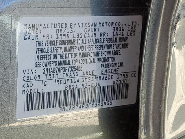 2015 NISSAN SENTRA S - 3N1AB7AP3FY325455
