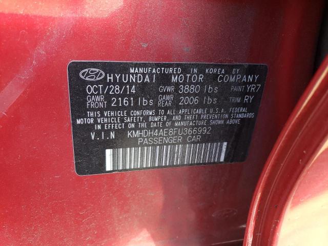 KMHDH4AE8FU366992 | 2015 HYUNDAI ELANTRA SE