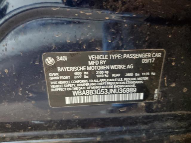 WBA8B3G53JNU36889 BMW 340 I