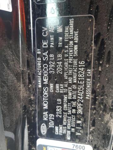 3KPF24AD5LE182416 | 2020 KIA FORTE FE