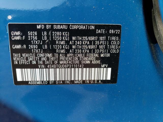4S4BTGUD6P3110142 Subaru Outback Wilderness