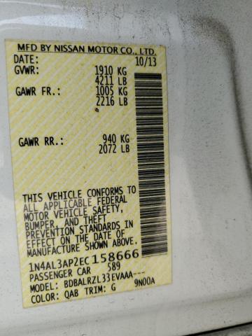 1N4AL3AP2EC158666 Nissan ALTIMA 2.5