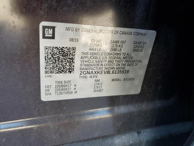 2020 CHEVROLET EQUINOX LT - 2GNAXKEV8L6135519