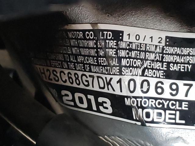 2013 HONDA GL1800 G JH2SC68G7DK100697