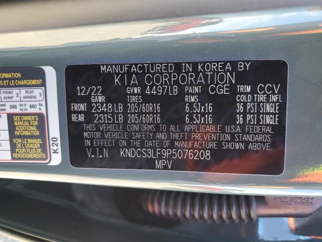 KNDCS3LF9P5076208 KIA NIRO EX