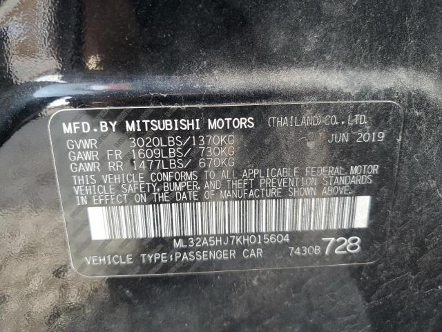 ML32A5HJ7KH015604 | 2019 MITSUBISHI MIRAGE LE