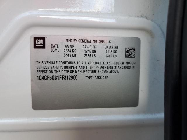 2015 BUICK LACROSSE P - 1G4GF5G31FF312906