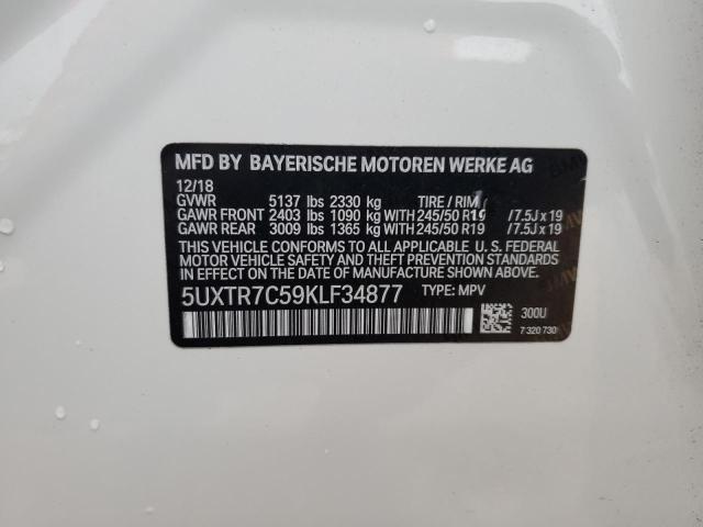 5UXTR7C59KLF34877 2019 BMW X3, photo no. 13