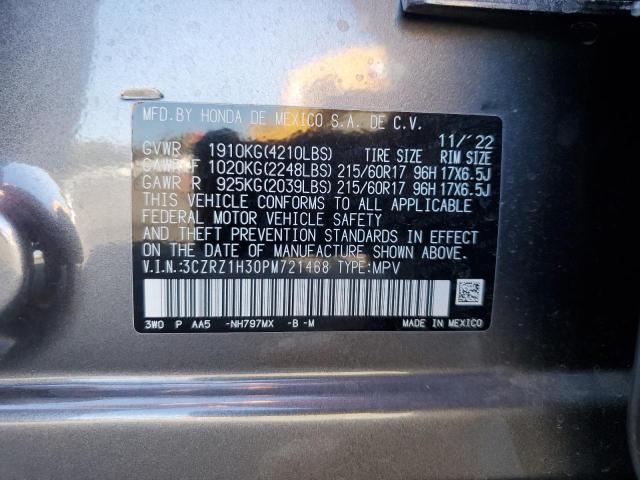 3CZRZ1H30PM721468 Honda HR-V LX