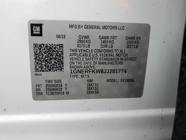 2018 CHEVROLET TRAVERSE L - 1GNERFKW8JJ281774