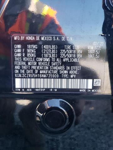 3CZRU5H16NM735909 Honda HR-V SPORT