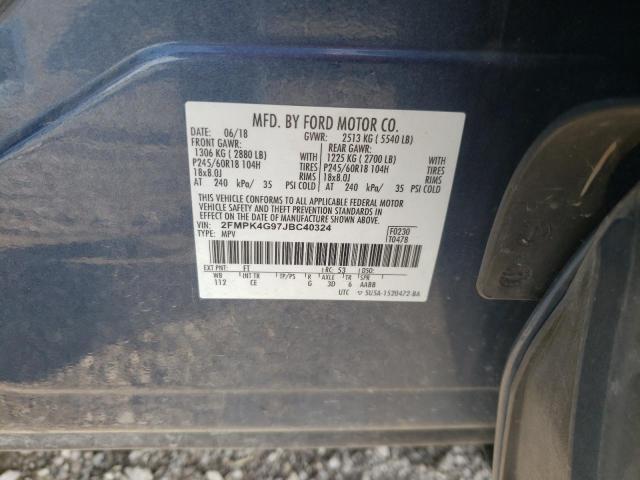 2FMPK4G97JBC40324 2018 FORD EDGE, photo no. 13