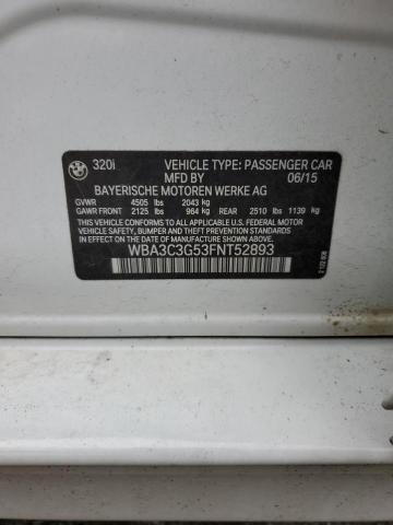WBA3C3G53FNT52893 BMW 320 I Xdrive