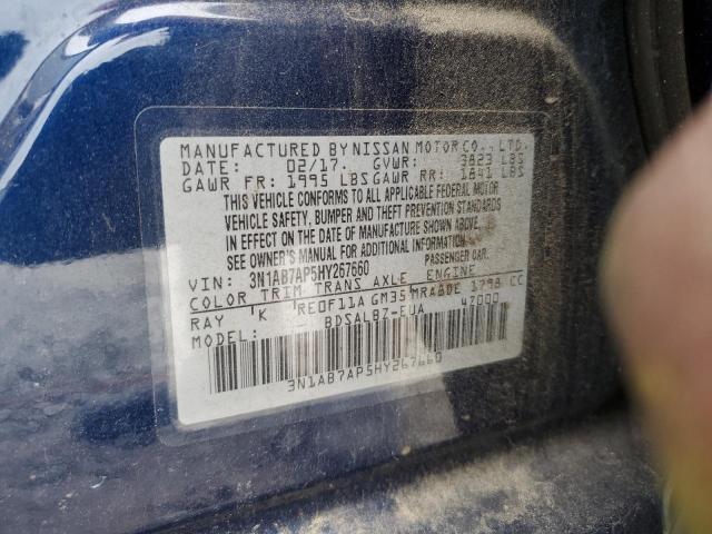 2017 NISSAN SENTRA SL 3N1AB7AP5HY267660