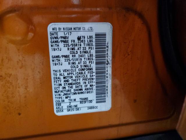 JN8AT2MV4HW019631 Nissan ROGUE S