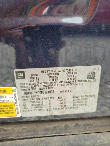 1GKKRPKD9FJ184885 GMC ACADIA SLE