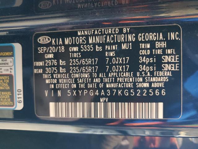 2019 KIA SORENTO L - 5XYPG4A37KG522566