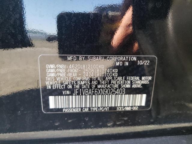 JF1VBAF6XN9025403 Subaru Wrx Premium
