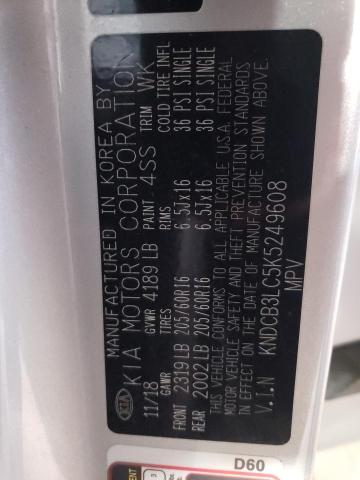 KNDCB3LC5K5249608 KIA NIRO FE