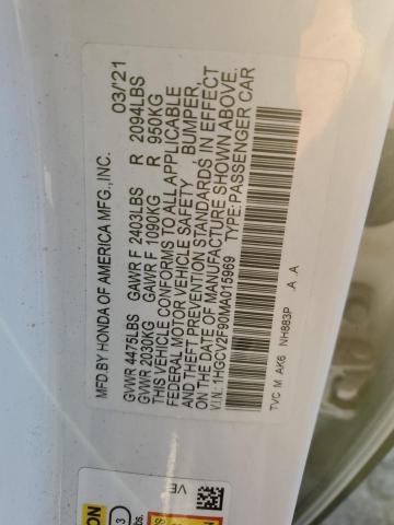 1HGCV2F90MA015969 Honda Accord Touring