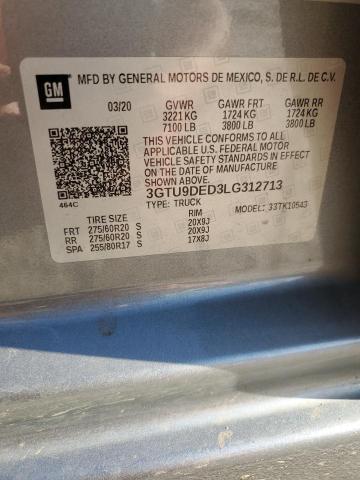 3GTU9DED3LG312713 GMC Sierra K1500 Slt