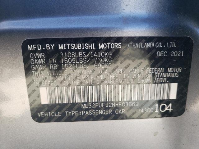 ML32FUFJ2NHF03669 Mitsubishi Mirage G4 Es