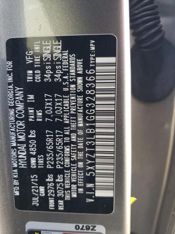 5XYZT3LB1GG328366 Hyundai SANTA FE SPORT