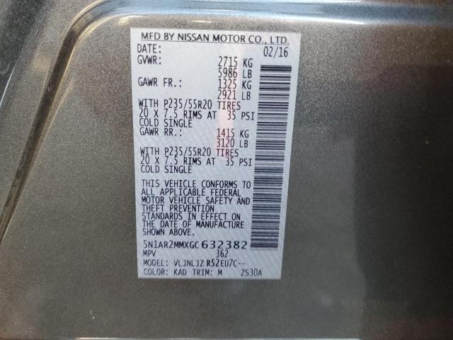 5N1AR2MMXGC632382 Nissan Pathfinder S