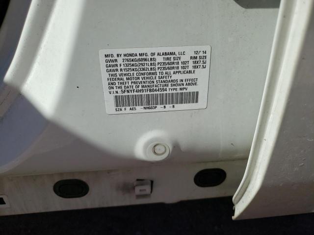 5FNYF4H91FB044594 Honda Pilot Touring