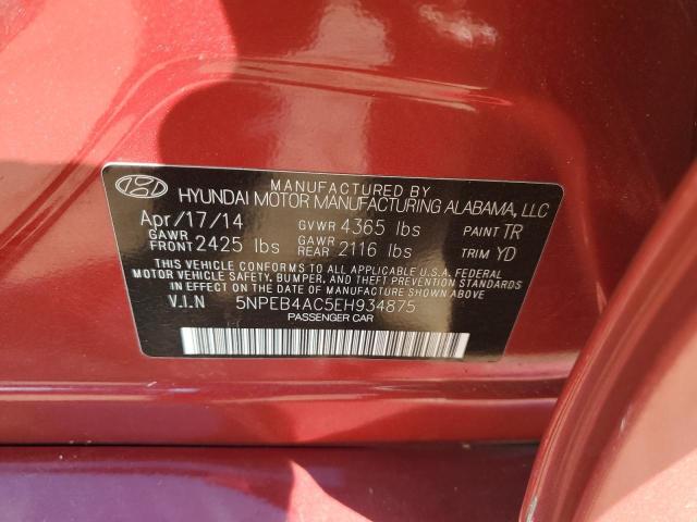 5NPEB4AC5EH934875 Hyundai SONATA GLS