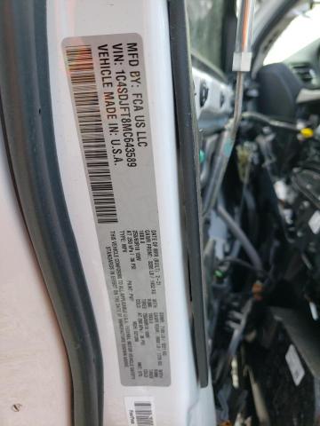 2021 DODGE DURANGO PU 1C4SDJFT8MC643589