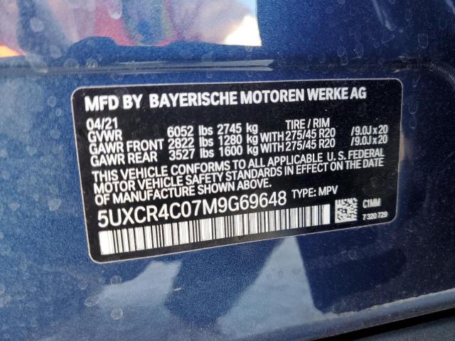 5UXCR4C07M9G69648 BMW X5 Sdrive 40i