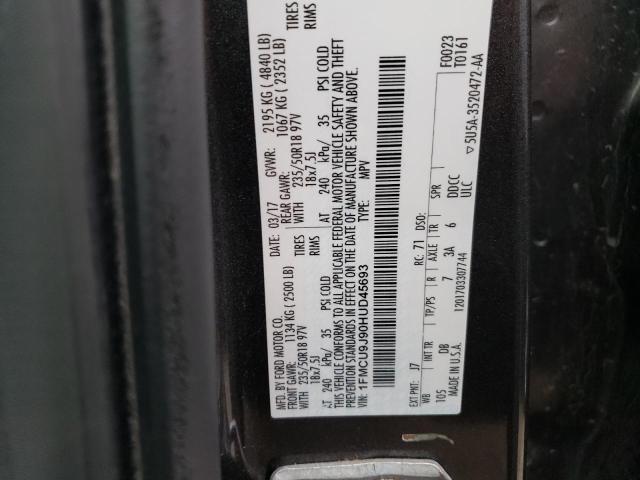 1FMCU9J90HUD45693 | 2017 FORD ESCAPE TIT