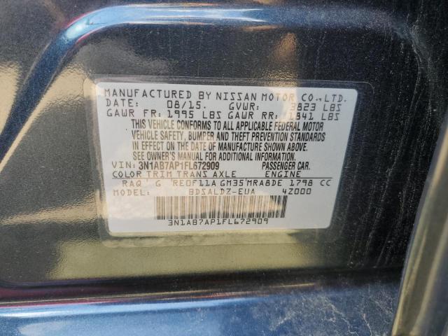 3N1AB7AP1FL672909 | 2015 NISSAN SENTRA S