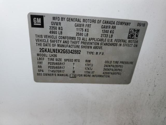 2GKALNEK2G6342882 GMC Terrain Sle