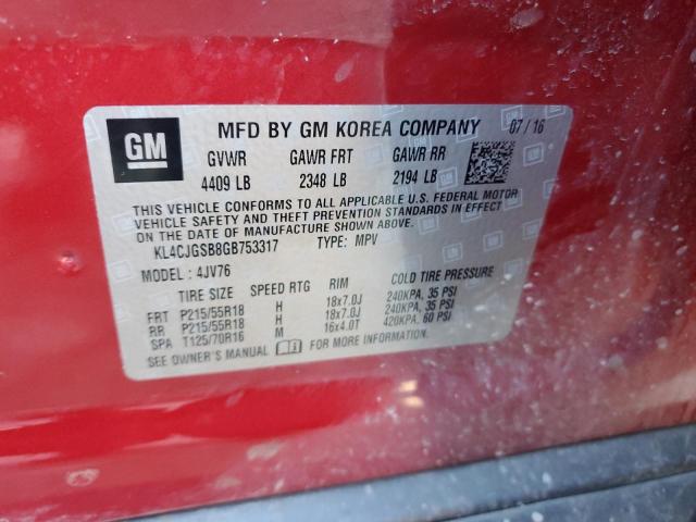 KL4CJGSB8GB753317 | 2016 BUICK ENCORE