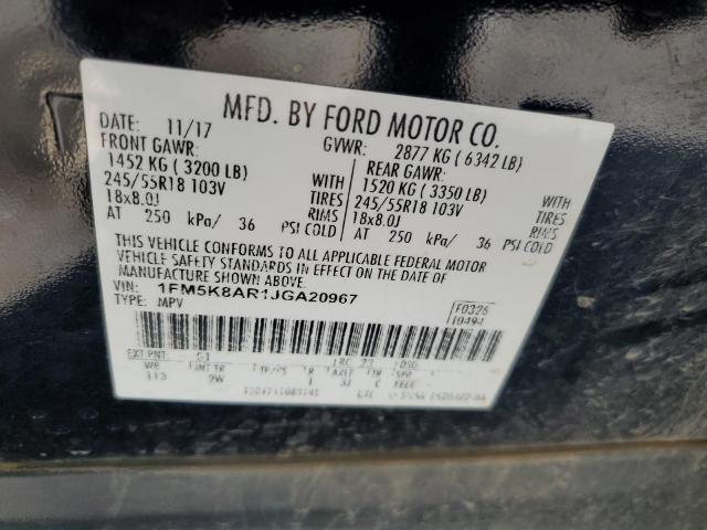 1FM5K8AR1JGA20967 Ford Explorer Police Interceptor