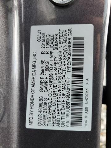 19UUB5F49MA011762 Acura TLX TECHNO 12