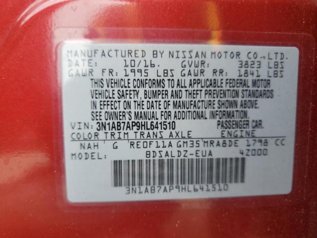 2017 NISSAN SENTRA S - 3N1AB7AP9HL641510
