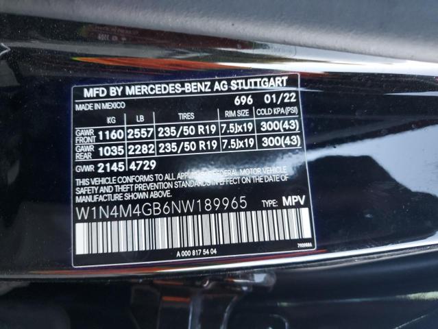 W1N4M4GB6NW189965 Mercedes-Benz GLB 250