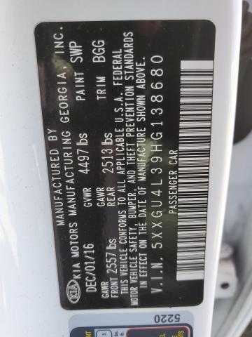 5XXGU4L39HG138680 KIA OPTIMA EX