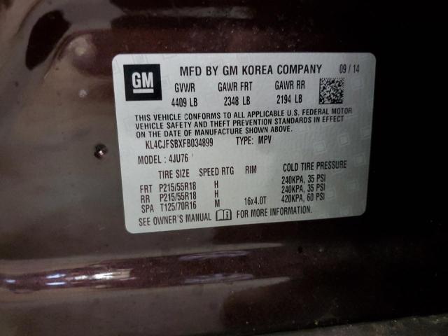 KL4CJFSBXFB034899 Buick Encore Convenience