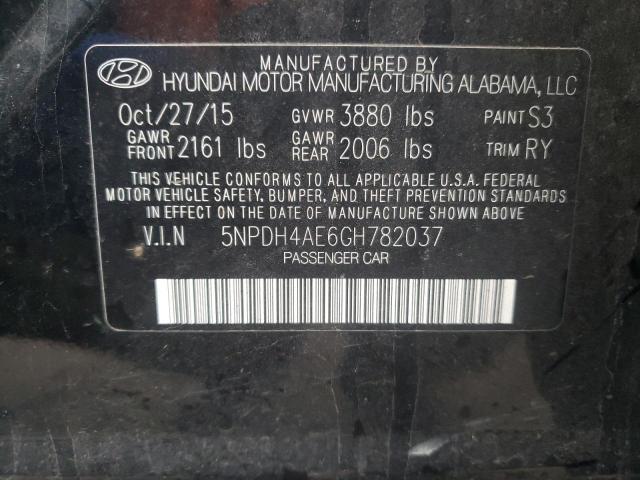 5NPDH4AE6GH782037 | 2016 Hyundai elantra se