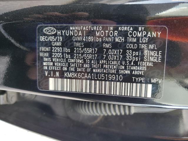 2020 HYUNDAI KONA SEL P - KM8K6CAA1LU519910