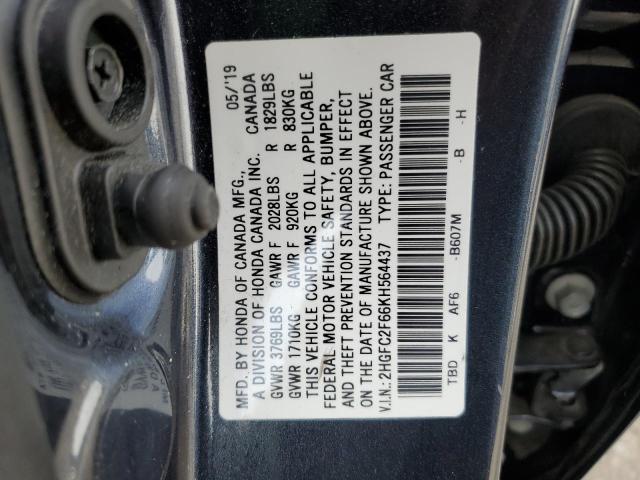 2HGFC2F66KH564437 Honda Civic Lx