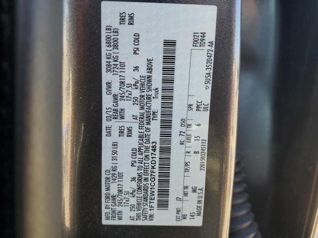 1FTEW1CG7FKD17483 Ford F150 Supercrew