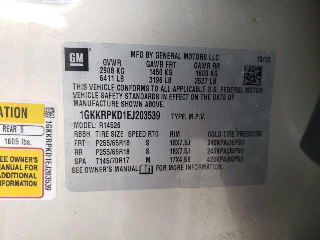 1GKKRPKD1EJ203539 GMC ACADIA SLE
