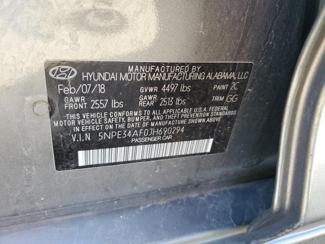 5NPE34AF0JH690294 | 2018 HYUNDAI SONATA SPO